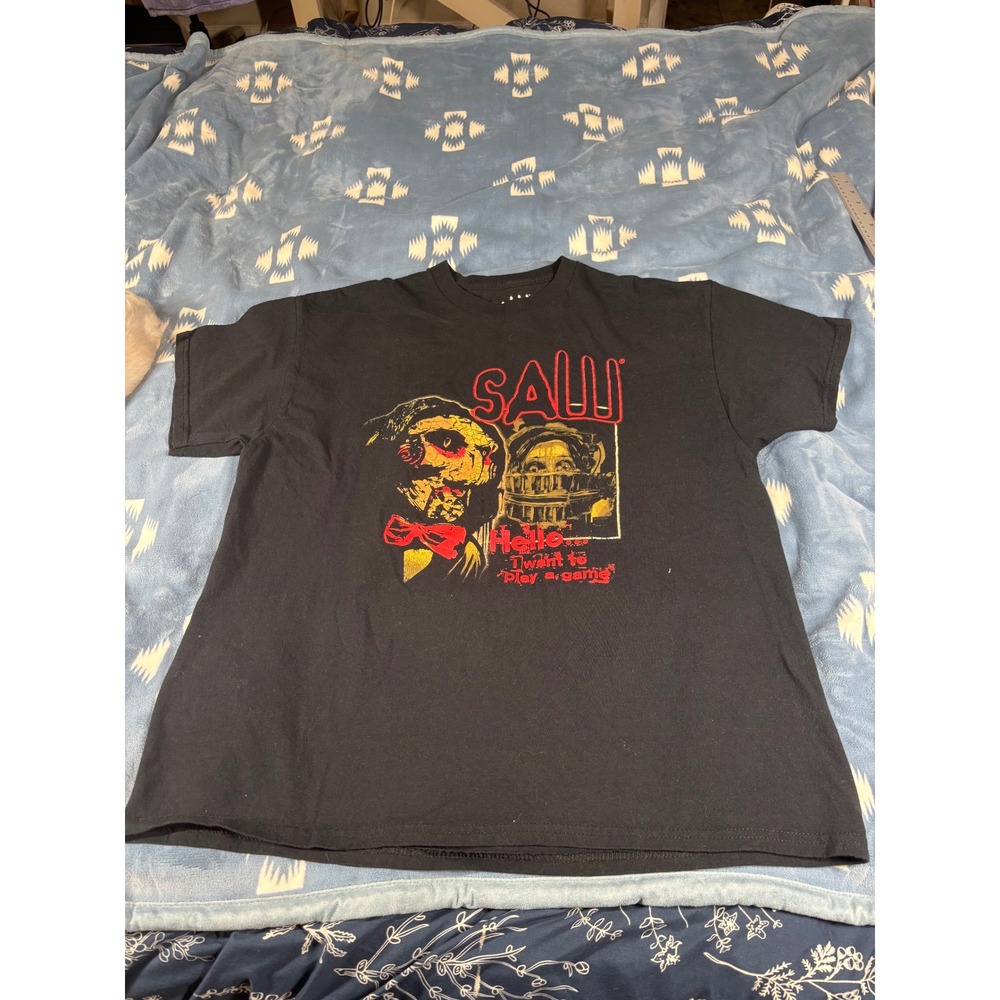 Saw Horror Movie T-Shirt XL Black Ripple Junction Billy the Puppet Graphic Tee